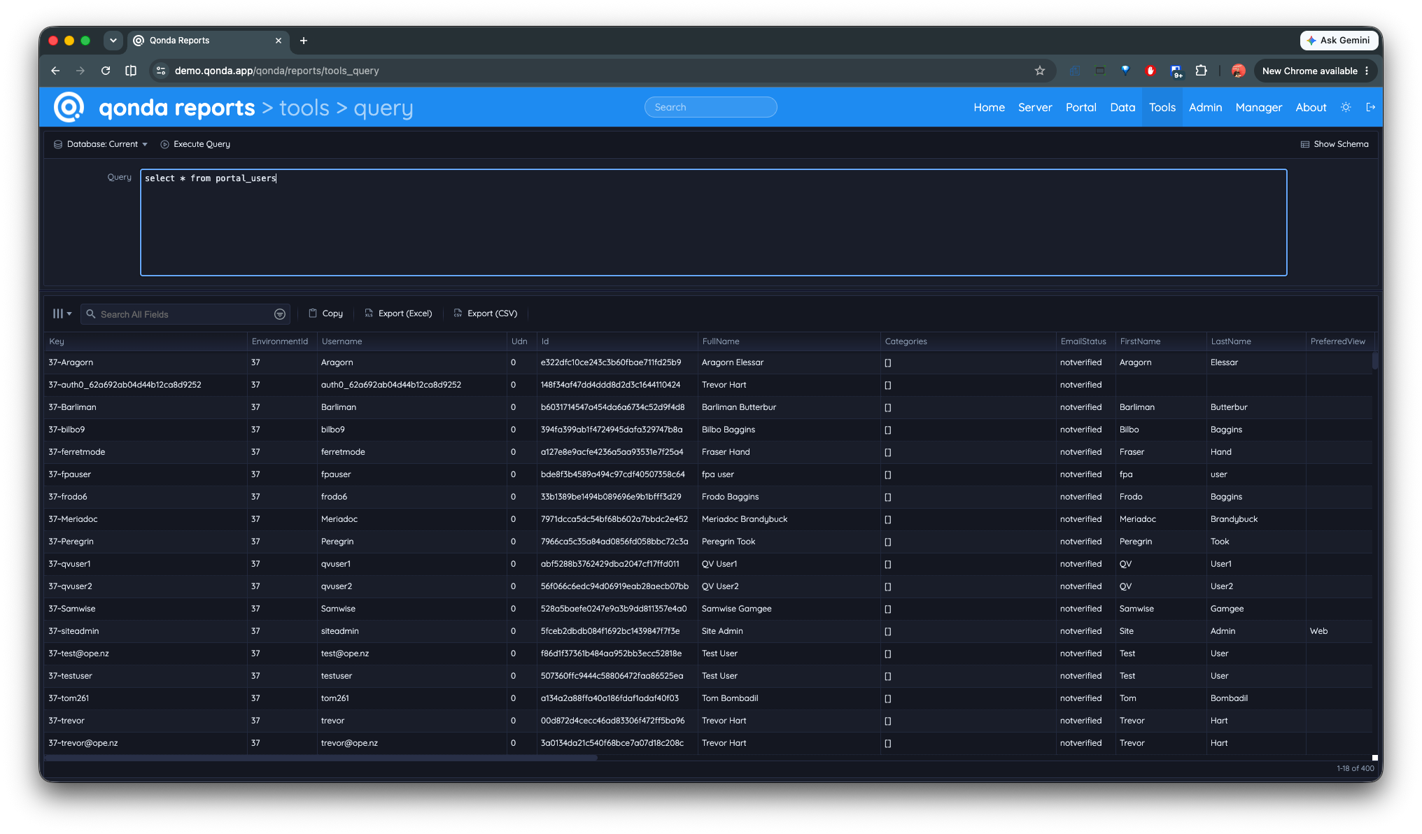 Ad-hoc SQL query tool